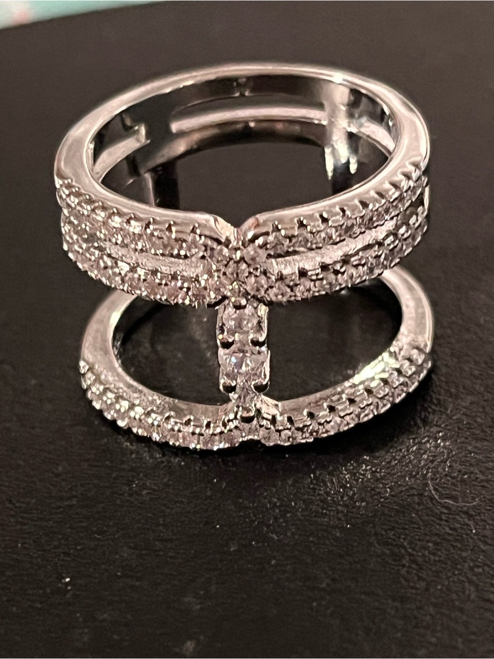 Silver Ring with cz size 9